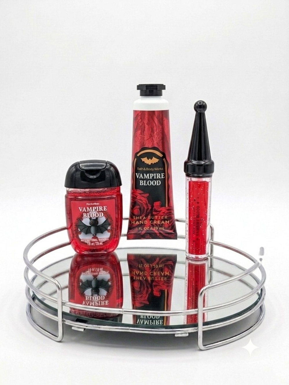 Bath & Body Works Vampire Blood Lip Oil, Hand Cream, Pocketbac Set